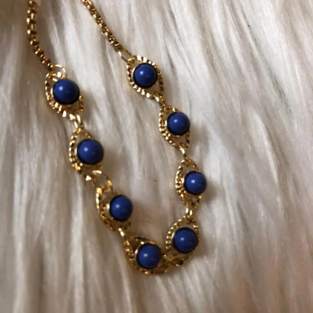Style & Co Blue Bead Slider Bracelet